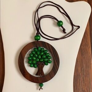 🌻Tree of Life Beaded Wooden Necklace